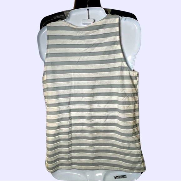 NWT Doe & Rae Blue White Striped Tank Top Women's Size Small Sleeveless. - Picture 2 of 3